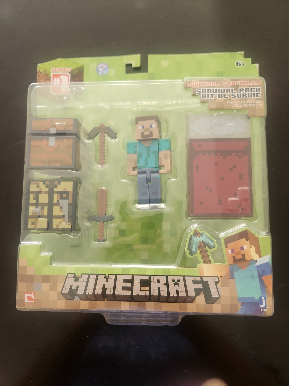 Minecraft Steve Survival Pack Action Figure - Teal & Blue